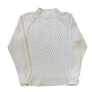 Vintage Chaps Ralph Lauren Cream Knit Sweater | Cotton Blend Coastal Preppy XL